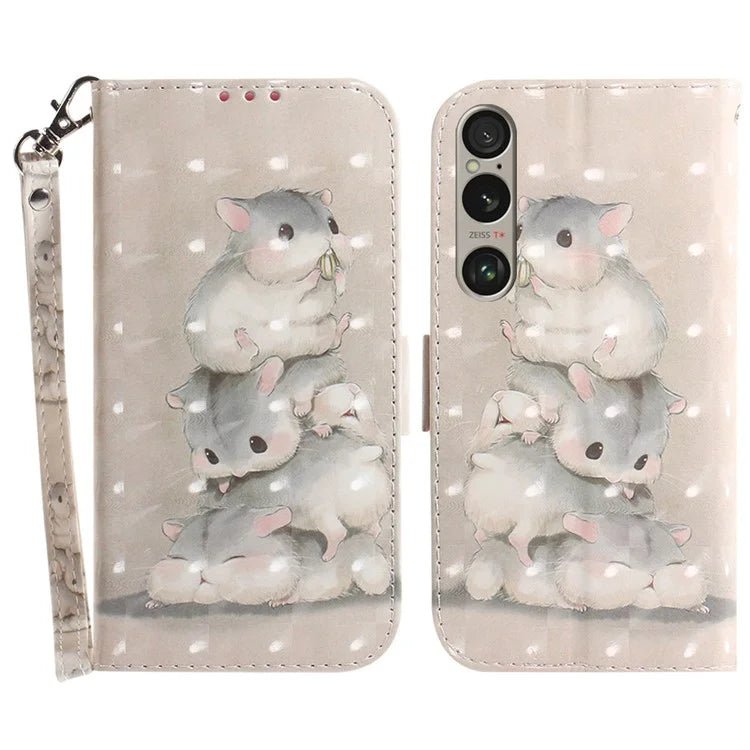 For Sony Xperia 1 VI Case Pattern Printing Wallet Stand Leather Phone Cover