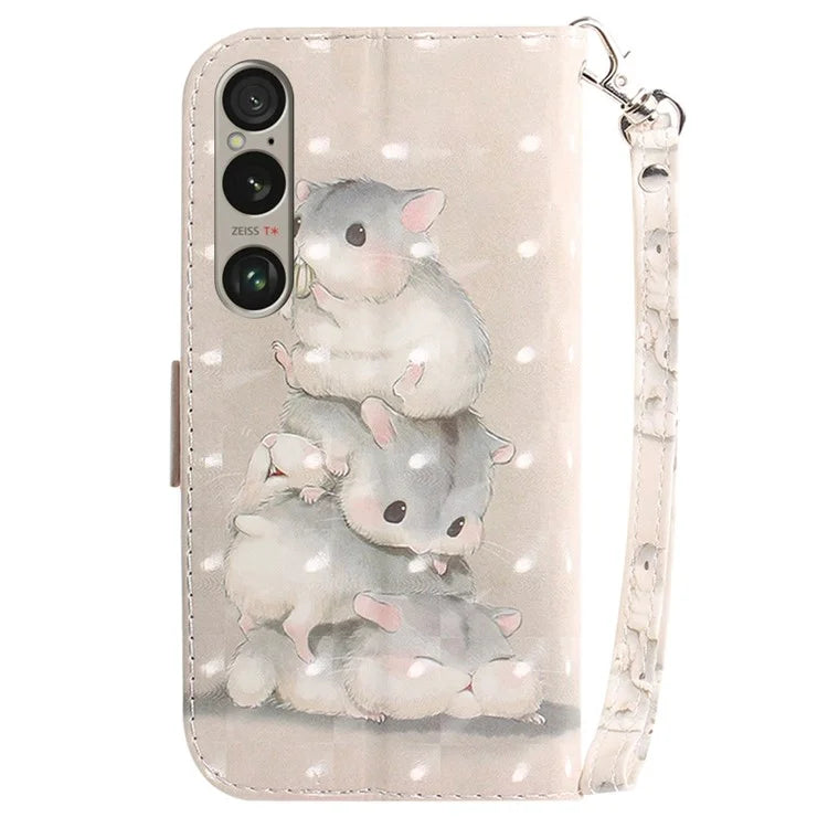 For Sony Xperia 1 VI Case Pattern Printing Wallet Stand Leather Phone Cover