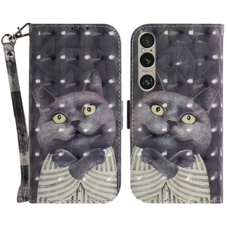 For Sony Xperia 1 VI Case Pattern Printing Wallet Stand Leather Phone Cover