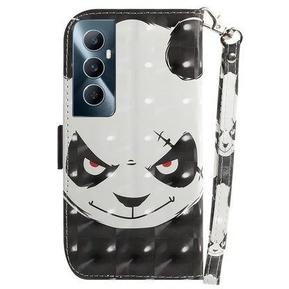 For Realme C65 4G Case with Hand Strap Pattern Printing Phone Leather Cover