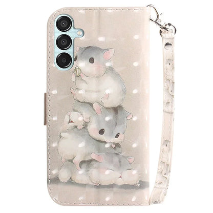 For Samsung Galaxy M15 5G / F15 5G Case 3D Printed Pattern Leather Phone Cover