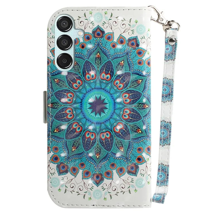 For Samsung Galaxy M15 5G / F15 5G Case 3D Printed Pattern Leather Phone Cover