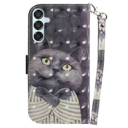 For Samsung Galaxy M15 5G / F15 5G Case 3D Printed Pattern Leather Phone Cover