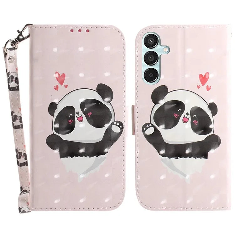 For Samsung Galaxy M15 5G / F15 5G Case 3D Printed Pattern Leather Phone Cover