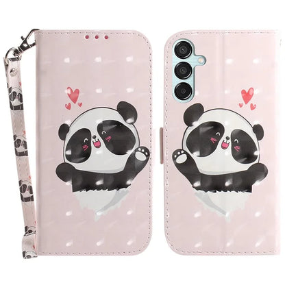 For Samsung Galaxy M15 5G / F15 5G Case 3D Printed Pattern Leather Phone Cover