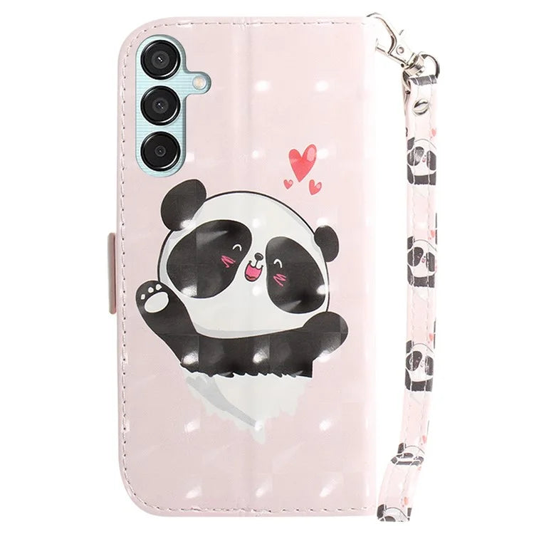 For Samsung Galaxy M15 5G / F15 5G Case 3D Printed Pattern Leather Phone Cover