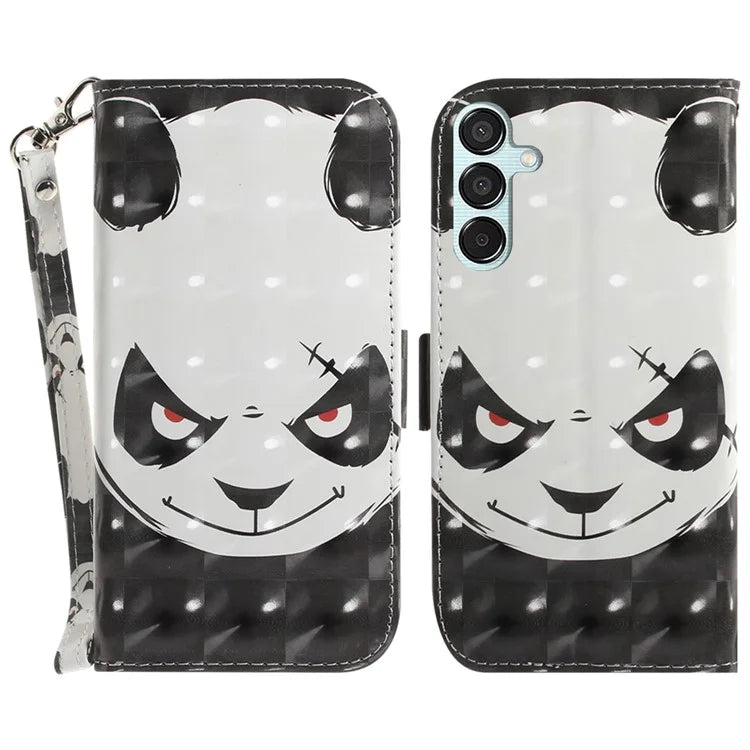 For Samsung Galaxy M15 5G / F15 5G Case 3D Printed Pattern Leather Phone Cover
