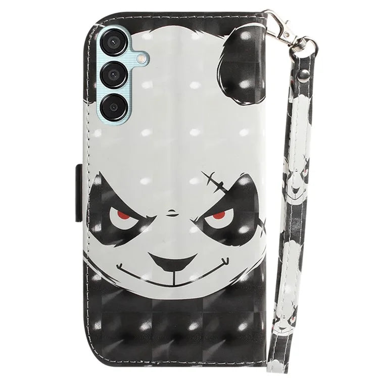 For Samsung Galaxy M15 5G / F15 5G Case 3D Printed Pattern Leather Phone Cover