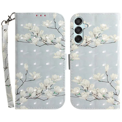 For Samsung Galaxy M15 5G / F15 5G Case 3D Printed Pattern Leather Phone Cover