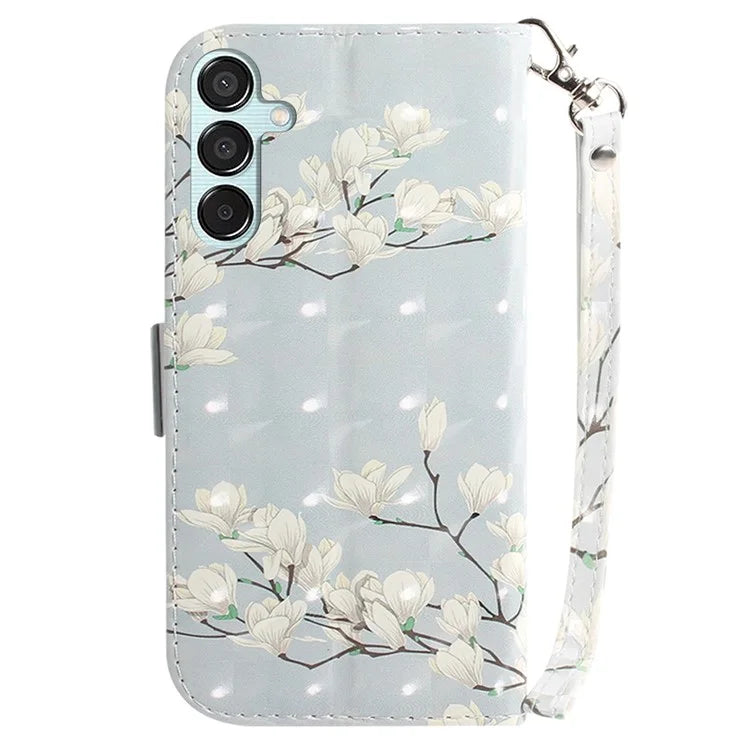 For Samsung Galaxy M15 5G / F15 5G Case 3D Printed Pattern Leather Phone Cover