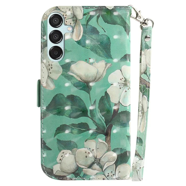 For Samsung Galaxy M15 5G / F15 5G Case 3D Printed Pattern Leather Phone Cover