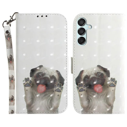 For Samsung Galaxy M15 5G / F15 5G Case 3D Printed Pattern Leather Phone Cover