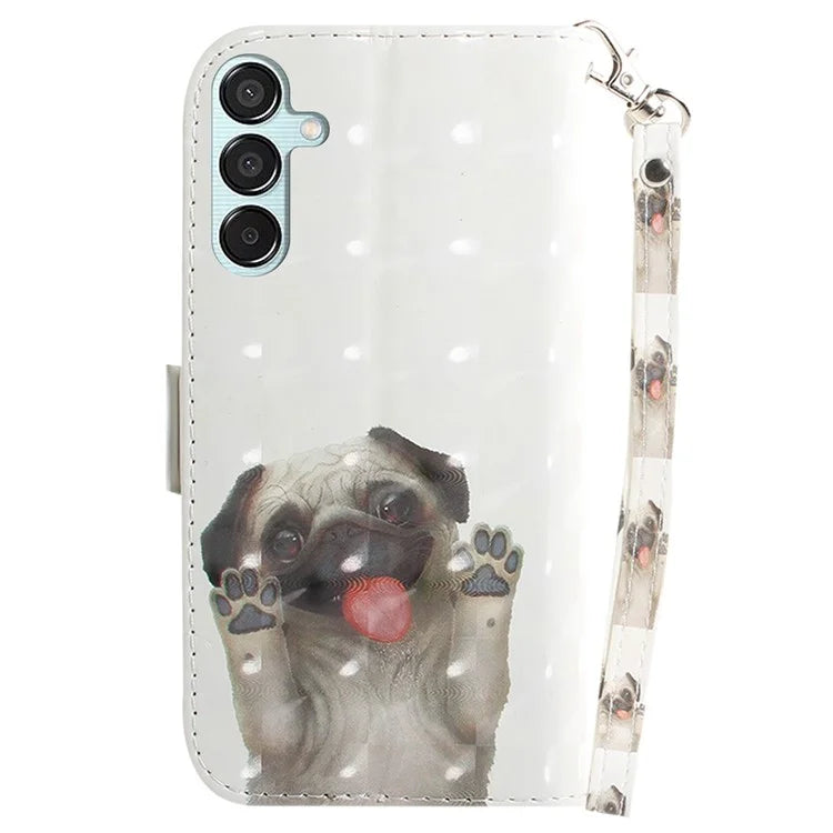 For Samsung Galaxy M15 5G / F15 5G Case 3D Printed Pattern Leather Phone Cover
