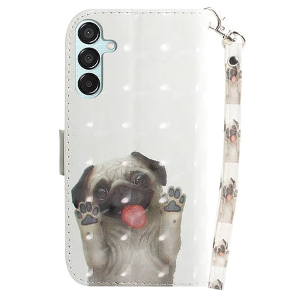 For Samsung Galaxy M15 5G / F15 5G Case 3D Printed Pattern Leather Phone Cover