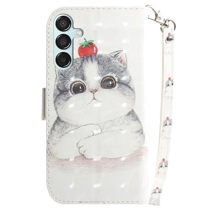 For Samsung Galaxy M15 5G / F15 5G Case 3D Printed Pattern Leather Phone Cover