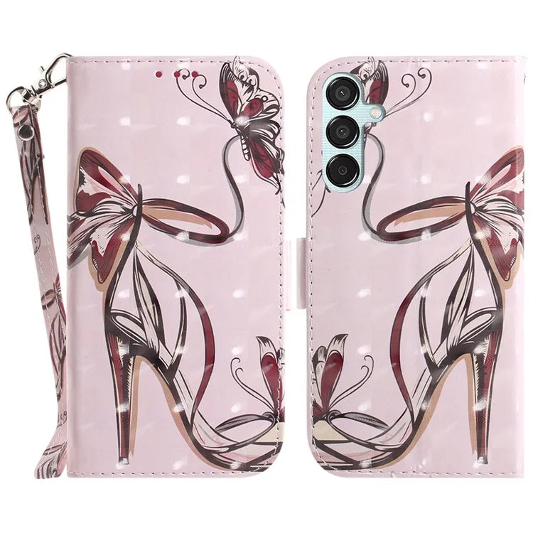 For Samsung Galaxy M15 5G / F15 5G Case 3D Printed Pattern Leather Phone Cover