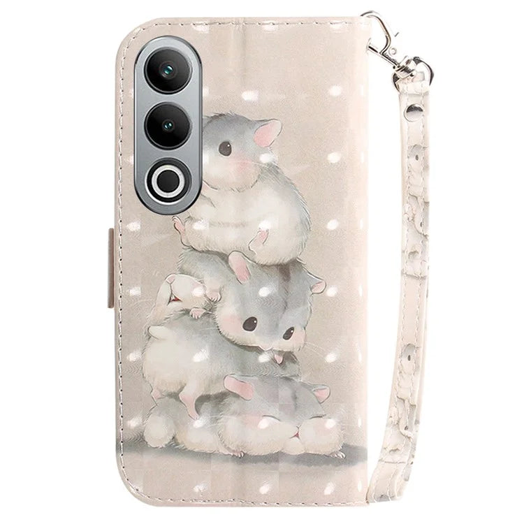 For OnePlus Nord CE4 5G Case 3D Pattern PU Leather Flip Phone Cover