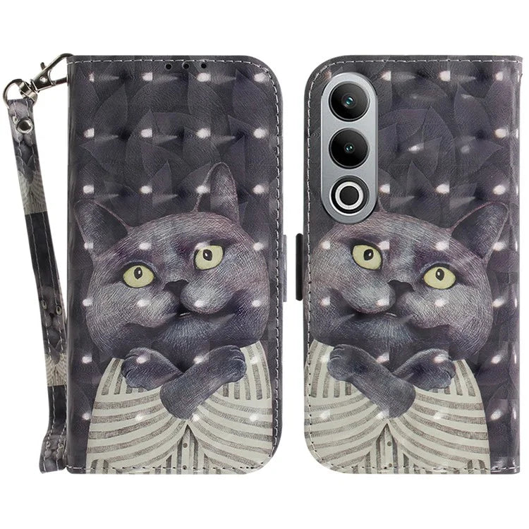 For OnePlus Nord CE4 5G Case 3D Pattern PU Leather Flip Phone Cover