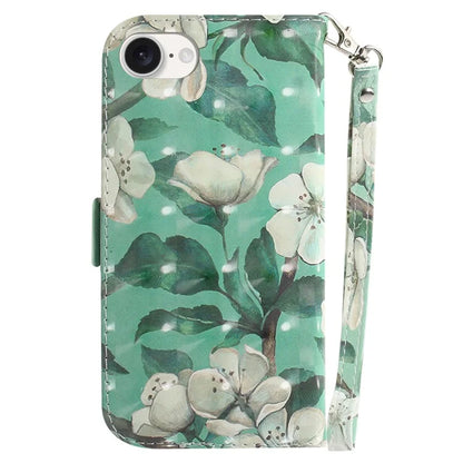 For iPhone SE (2024) Case PU Leather Stand Card Holder Phone Cover 3D Creative Pattern
