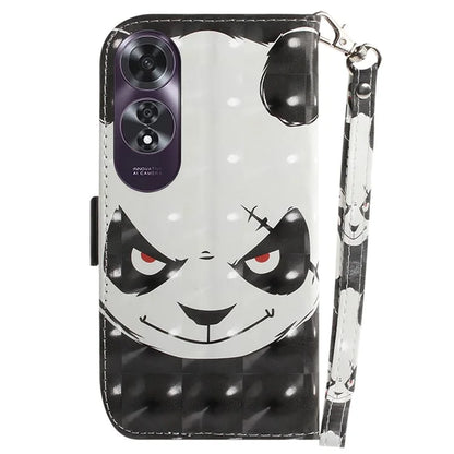 For Oppo A60 4G Case Pattern Printing Leather Wallet Phone Shell with Strap
