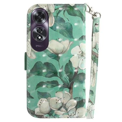 For Oppo A60 4G Case Pattern Printing Leather Wallet Phone Shell with Strap