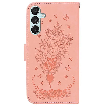 For Samsung Galaxy M15 5G / F15 5G Case Butterfly Flower Pattern Flip Leather Phone Cover