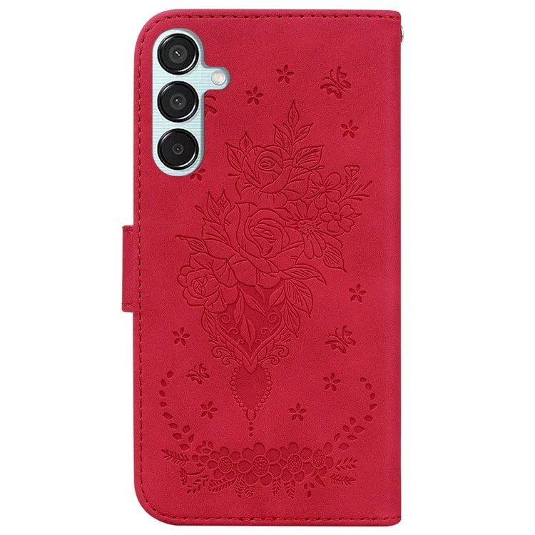 For Samsung Galaxy M15 5G / F15 5G Case Butterfly Flower Pattern Flip Leather Phone Cover