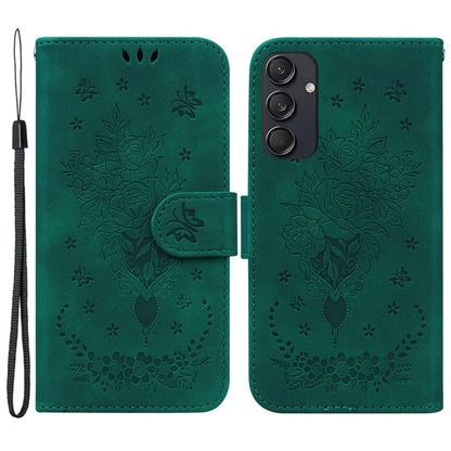 For Samsung Galaxy M55 5G / C55 5G / F55 5G Phone Case Flower Imprint PU Leather Flip Wallet Cover
