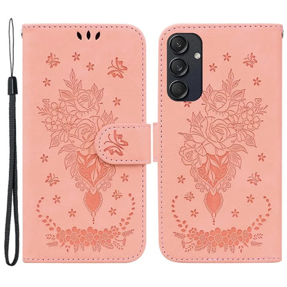For Samsung Galaxy M55 5G / C55 5G / F55 5G Phone Case Flower Imprint PU Leather Flip Wallet Cover