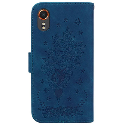 For Samsung Galaxy Xcover7 Case PU Leather Butterfly Flower Pattern Flip Wallet Phone Cover