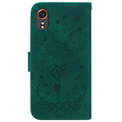 For Samsung Galaxy Xcover7 Case PU Leather Butterfly Flower Pattern Flip Wallet Phone Cover