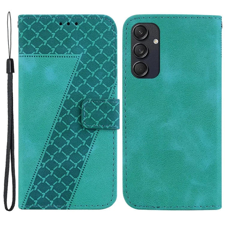 For Samsung Galaxy M55 5G / C55 5G / F55 5G Case Wallet Card Slots 7-Shape Phone Leather Cover