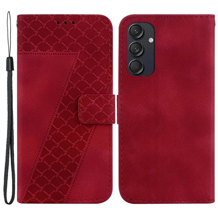 For Samsung Galaxy M55 5G / C55 5G / F55 5G Case Wallet Card Slots 7-Shape Phone Leather Cover