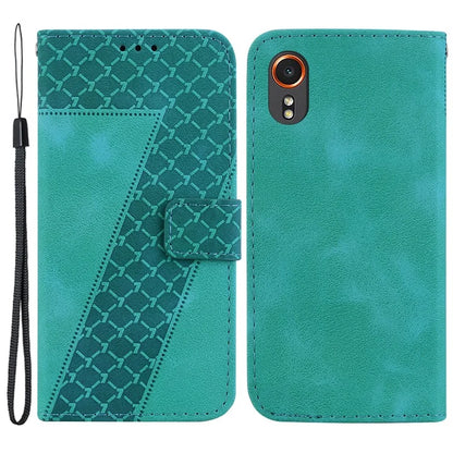 For Samsung Galaxy Xcover7 Wallet Case 7-Shape Imprinted Leather Phone Cover