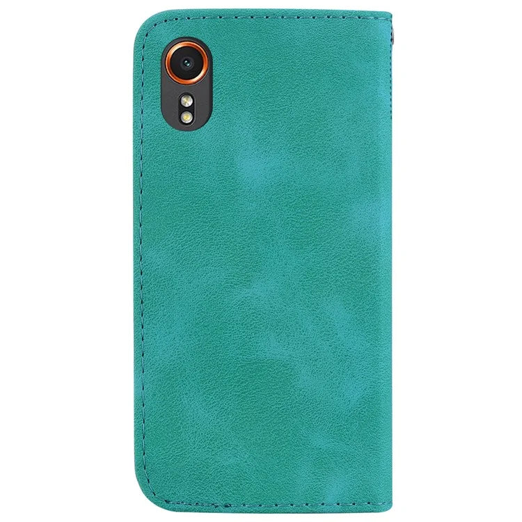 For Samsung Galaxy Xcover7 Wallet Case 7-Shape Imprinted Leather Phone Cover