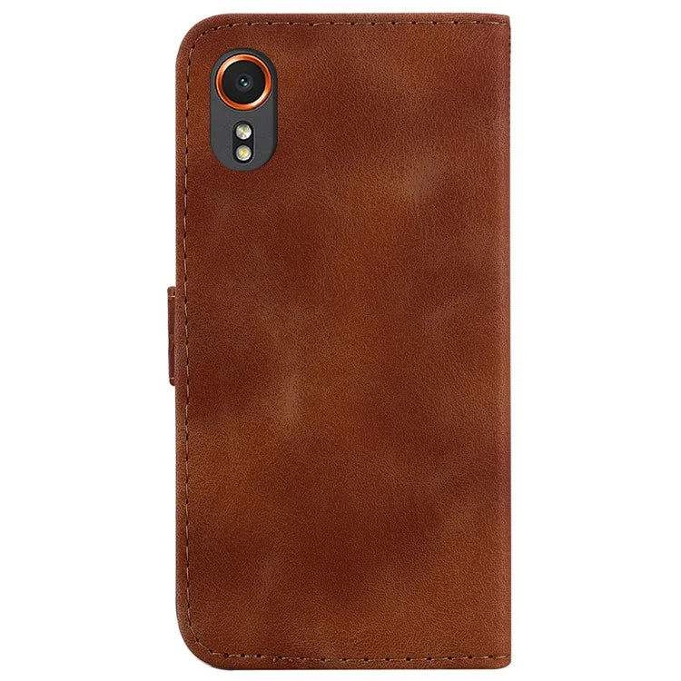 For Samsung Galaxy Xcover7 Wallet Case 7-Shape Imprinted Leather Phone Cover