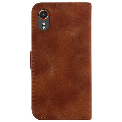 For Samsung Galaxy Xcover7 Wallet Case 7-Shape Imprinted Leather Phone Cover