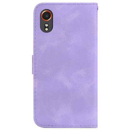 For Samsung Galaxy Xcover7 Wallet Case 7-Shape Imprinted Leather Phone Cover