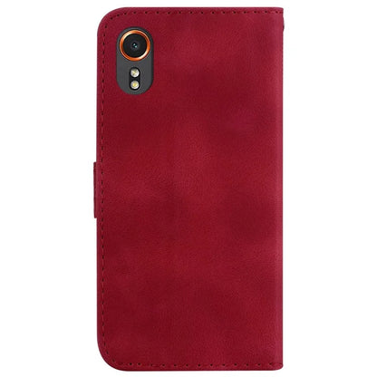 For Samsung Galaxy Xcover7 Wallet Case 7-Shape Imprinted Leather Phone Cover