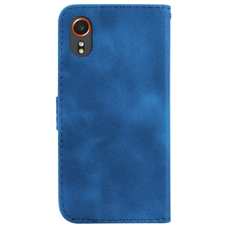 For Samsung Galaxy Xcover7 Wallet Case 7-Shape Imprinted Leather Phone Cover