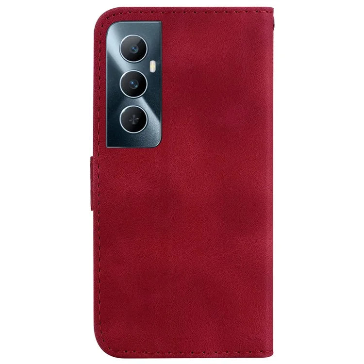 For Realme C65 4G Case Leather Wallet Phone Cover with Imprinted 7-Shape