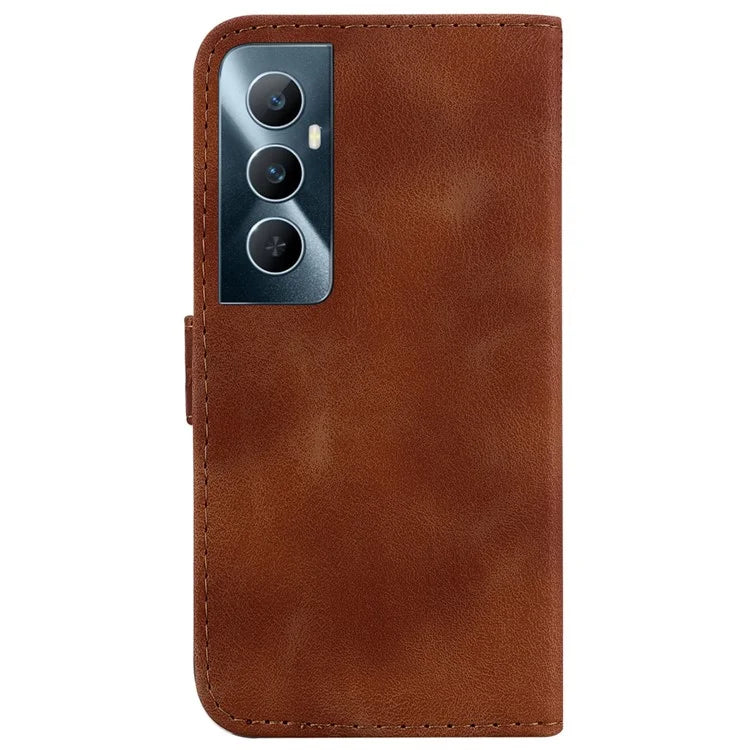 For Realme C65 4G Case Leather Wallet Phone Cover with Imprinted 7-Shape