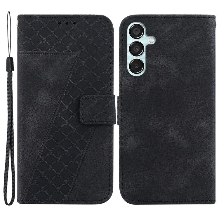 For Samsung Galaxy M15 5G / F15 5G Case Leather Wallet Stand Cover Imprint 7-Shape