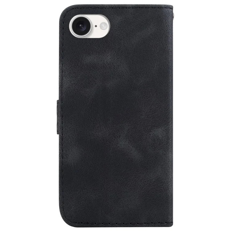 For iPhone SE (2024) Wallet Case 7-Shape PU Leather Protective Phone Cover