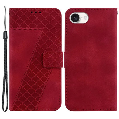For iPhone SE (2024) Wallet Case 7-Shape PU Leather Protective Phone Cover