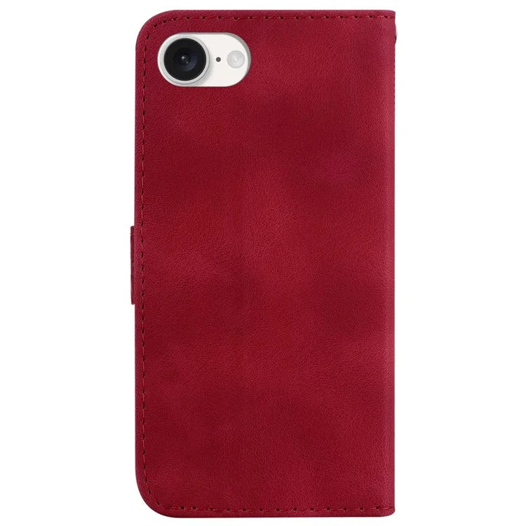 For iPhone SE (2024) Wallet Case 7-Shape PU Leather Protective Phone Cover