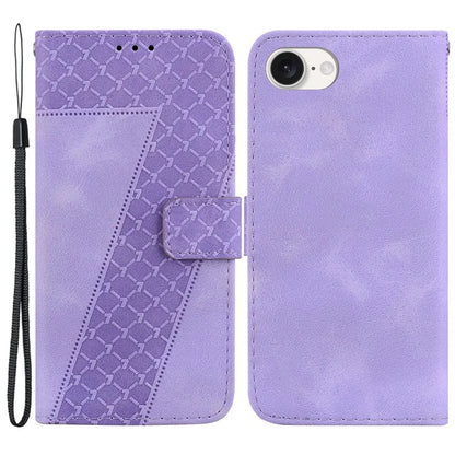 For iPhone SE (2024) Wallet Case 7-Shape PU Leather Protective Phone Cover