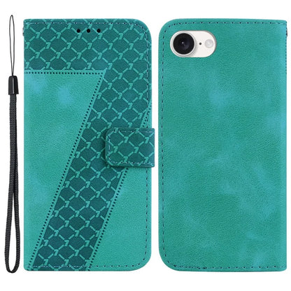 For iPhone SE (2024) Wallet Case 7-Shape PU Leather Protective Phone Cover