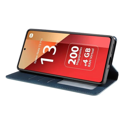 FORWENW For Xiaomi Redmi Note 13 Pro 4G / Poco M6 Pro 4G Case Rubberized Edge PU Leather Phone Cover