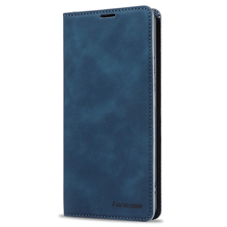 FORWENW For Xiaomi Redmi Note 13 Pro 4G / Poco M6 Pro 4G Case Rubberized Edge PU Leather Phone Cover